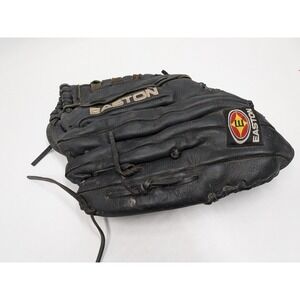 Easton 14 Inch Baseball Glove Black Leather Right Hand Throw BMX14B Basket Web